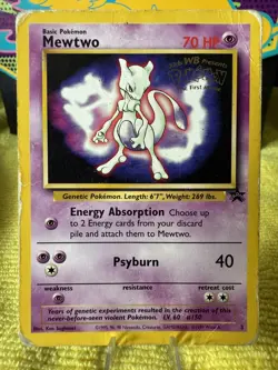 Mewtwo- Black Star Promo 3 - Pokemon the First Movie Stamped 1999 WOTC - Image 1