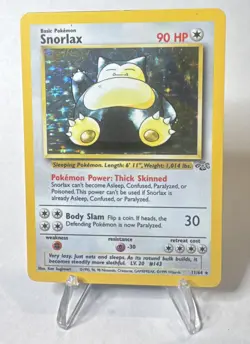 Snorlax 11/64 Jungle Unlimited Holo Rare English 1999 90 HP Pokemon TCG - Image 1