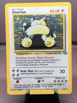 Pokemon TCG Snorlax Jungle Set 11/64 Holo Rare 1999 WOTC VTG HP - Image 1