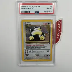 Pokemon Jungle Snorlax 11/64 Holo Graded PSA 8 English TCG WOTC GameFreak 1999 - Image 1