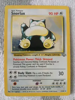 1999 Pokemon TCG Snorlax Holo – Jungle Set original #11/64 – NM - Image 1