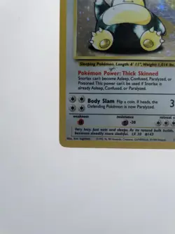 1999 Pokemon TCG Snorlax Holo – Jungle Set #11/64 – Very Good Condition - Image 4