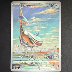 Pokemon Skarmory 209/191 Sv08: Surging Sparks Illustration Rare Holo 110 HP - Image 1