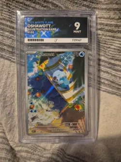 Oshawott 105/086 White Flare Illustration Rare MINT ACE 9 2025 Pokemon TCG - Image 1