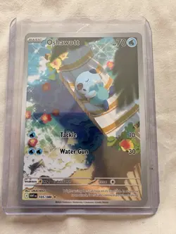 Pokemon TCG Oshawott 105/086 White Flare Illustration Rare NM - Image 1