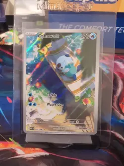 Pokemon TCG Oshawott Illustration Rare White Flare Card 105/086 Near Mint - Image 1