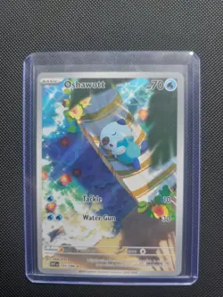Pokemon TCG White Flare Oshawott Illustration Rare Card 105/086 Mint Condition - Image 1
