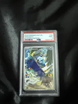 Pokemon TCG Oshawott Illustration Rare White Flare Card 105/086 PSA9 Gem Mint - Image 1