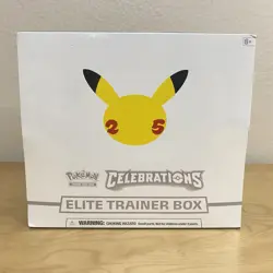 Pokemon Celebrations Elite Trainer Box ETB 25th Anniversary New Factory Sealed 820650809439 - Image 1