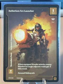 WONDERS OF THE FIRST 2025 - TCG- AETHERIUM ARC LAUNCHER 72/401 EPIC !! Non Foil - Image 1