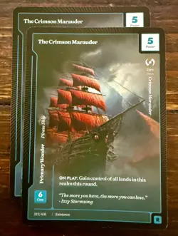 Wonders of the First CRIMSON MARAUDER Rare THALWIND #212/401 Existence NM - Image 1