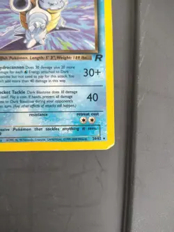Dark Blastoise Pokemon Card Non Holo Regular 20/82 Trading Team Rocket - Image 3