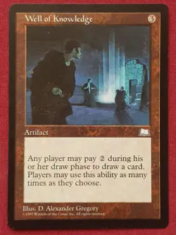 Magic The Gathering WEATHERLIGHT WELL OF KNOWLEDGE artifact card MTG - Image 1