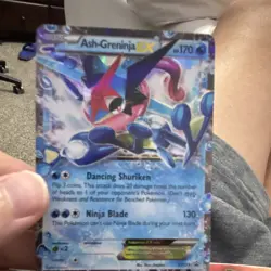Pokemon TCG Ash-Greninja EX Ultra Rare Holo XY133 Water 170 HP 130 Attack Card - Image 1
