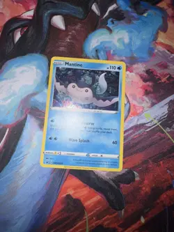 Mantine SWSH026 2020 Black Star Promo Cosmos Holo Pokemon TCG Card NICE SWIRL - Image 1