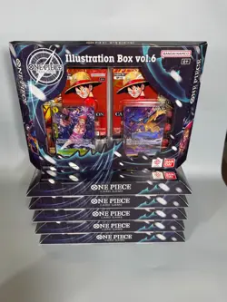 One Piece Card Game Illustration Box Vol. 6 – Lot of 6 – Brand New Factory Seale - Image 1