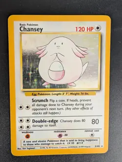 Pokemon TCG Chansey Holo Rare Card Base Set 3/102 , LP Condition, K7 - Image 4