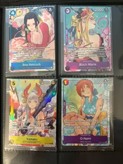 One Piece Illustration Cards Lot (still Sealed) Boa Hancock , O-Nami, Yamato Etc - Image 1