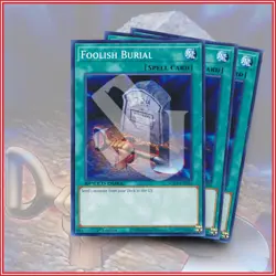 YuGiOh FOOLISH BURIAL x3 | SGX4 1st Edition GREAT CARD - Image 1