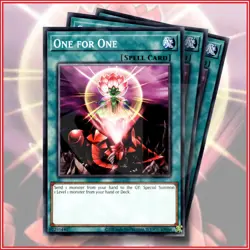 YuGiOh One for One x3 Common Non Holo Foil Great Card 1st Edition - Image 1