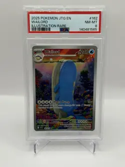 PSA 8 Wailord 162/159 Illustration Rare Journey Together Pokemon Card - Image 1
