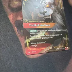 184/219 Thrill of the Hunt : Epic Foil Riftbound TCG Card : Set 03: UNL: Unleash - Image 2