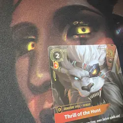 184/219 Thrill of the Hunt : Epic Foil Riftbound TCG Card : Set 03: UNL: Unleash - Image 4
