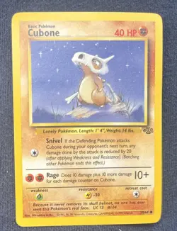 Cubone 50/64 Jungle Regular 1st Edition Vtg 1999 Pokemon Card 90’s Wizards - Image 1
