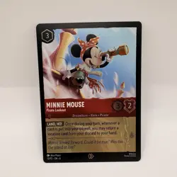 Minnie Mouse Pirate Lookout 12/P2 Cold Foil GameStop Promo Azurite Sea Lorcana - Image 1
