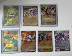 Pokemon TCG Japanese Holo Full Art 7-Card Lot Rowlet Ho-Oh ex - Image 1