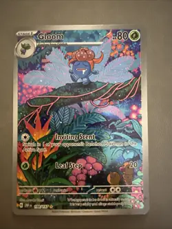 Pokemon Gloom Card 198/197 SV03 Obsidian Flames Holo Rare TCG Illustration Foil - Image 1