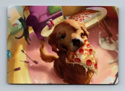 Lucky the Pizza Dog Art Card (44/45) Art Series MTG Marvel Super Heroes (AAMSH)* - Image 1