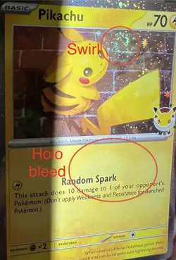 Lot Of 10 Pikachu 051/162 Pokemon Day 2026 / 3 Swirls 6 Holo Error Cards ✨ - Image 3