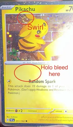 Lot Of 10 Pikachu 051/162 Pokemon Day 2026 / 3 Swirls 6 Holo Error Cards ✨ - Image 4