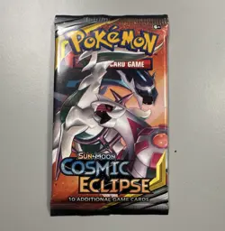 Pokemon TCG Sun & Moon Cosmic Eclipse Booster Pack Arceus Dialga Palkia 10 Cards - Image 1