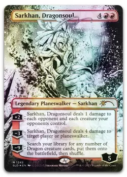 MTG Sarkhan Dragonsoul BORDERLESS FOIL NM Secret Lair SLD #1245 Mythic Dragon - Image 1