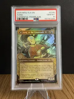 2025 MTG Avatar Aang At The Crossroads Elemental Frame Foil 0346 PSA10 - Image 1