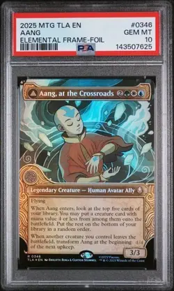 2025 MTG Avatar Aang, At The Crossroads Elemental Frame Foil PSA 10 - Image 1