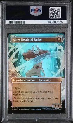 2025 MTG Avatar Aang, At The Crossroads Elemental Frame Foil PSA 10 - Image 2