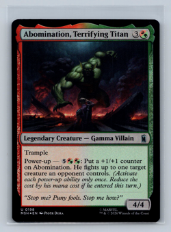 Magic The Gathering Marvel Super Heroes #198 Abomination, Terrifying Titan Foil - Image 1