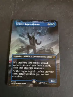 x1 Leader, Super-Genius - Foil - Borderless R MTG Marvel Super Heroes M/NM, Engl - Image 1