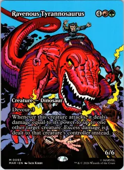 Ravenous Tyrannosaurus (Borderless) 93 Marvel Universe Eternal-Legal NM - Image 1