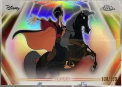 Disney Topps Chrome Neon Lot 5 Aladdin Jafar Gaston Beast 4×/199 1x Non‑#’d Card - Image 5