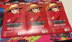 (3) One Piece TCG: Carrying On His Will Sleeved Booster Pack Lot OP-13 ENGLISH - Image 1