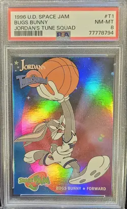 1996 Upper Deck Space Jam Bugs Bunny Jordan's Tune Squad #T1 PSA 8 (30th Anni.!) - Image 1