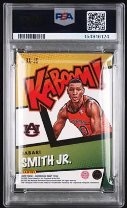 2022-23 Panini Chronicles Draft Picks Kaboom 🔥 Jabari Smith Jr #KA-JS PSA 9 🔥 - Image 2