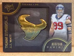 J.J. Watt Panini 2016 Black Gold Team Symbols Texans TMS-23 Insert /149 - Image 1
