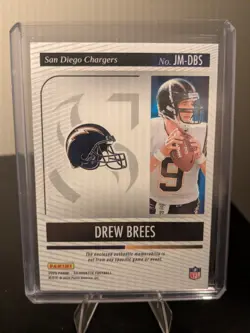 2025 Panini Silhouette Drew Brees 10/99 Jersey Patch Chargers - Image 2