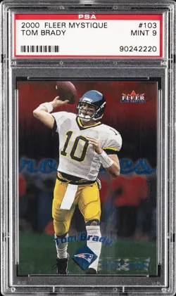 2000 FLEER MYSTIQUE #103 TOM BRADY #/2000 PSA 9 - Image 1