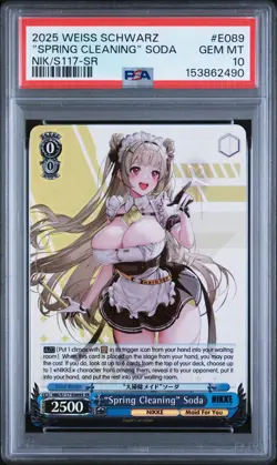 WEISS SCHWARZ GODDESS OF VICTORY: NIKKE "SPRING CLEANING" SODA S117-SR PSA 10 - Image 1